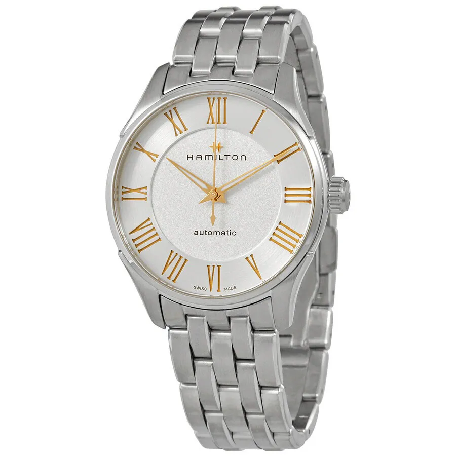 Đồng hồ Hamilton Máy Automatic (Tự động) - Đồng Hồ Nam Hamilton Jazzmaster Automatic Silver Dial Men's Watch H42535150 Màu Bạc - Vua Hàng Hiệu