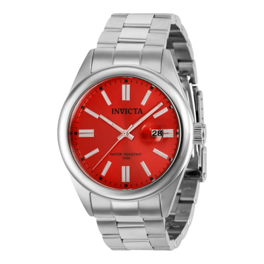 Invicta Nam - Đồng Hồ Nam Invicta Pro Diver Quartz Red Dial Watch 38456 Màu Bạc Đỏ - Vua Hàng Hiệu