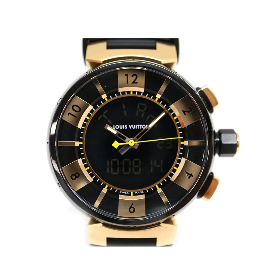 Đồng hồ Pháp - Đồng Hồ Nam Louis Vuitton LV Tambour Q118N Màu Đen - Vua Hàng Hiệu