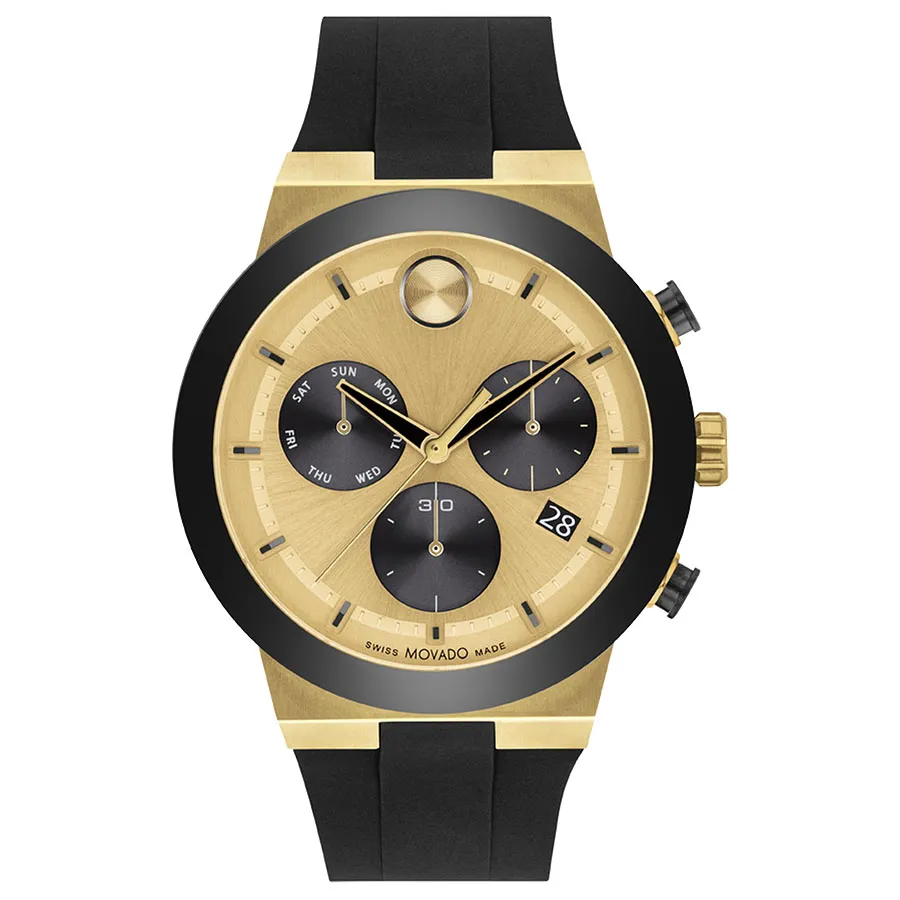 Movado - Đồng Hồ Nam Movado 3600895 Bold Fusion Chronograph Quartz Bronze Màu Vàng Đen - Vua Hàng Hiệu