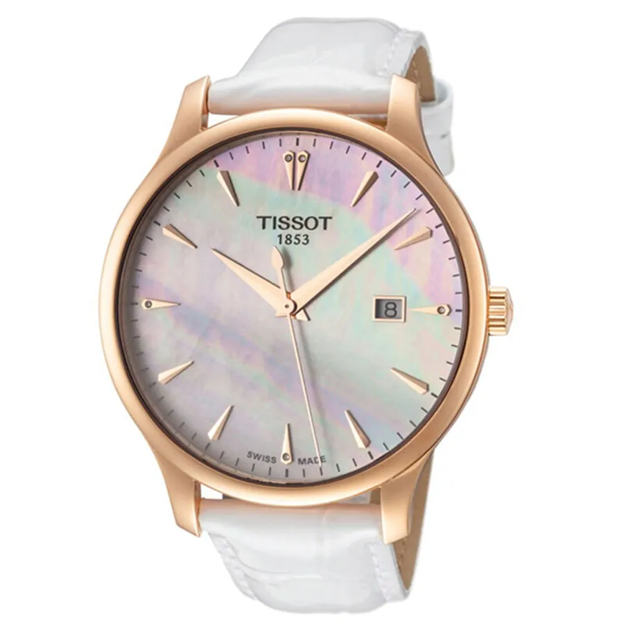 Đồng Hồ Nam Tissot Tradition Quartz T063.610.36.116.01 Màu Trắng/ Vàng Hồng