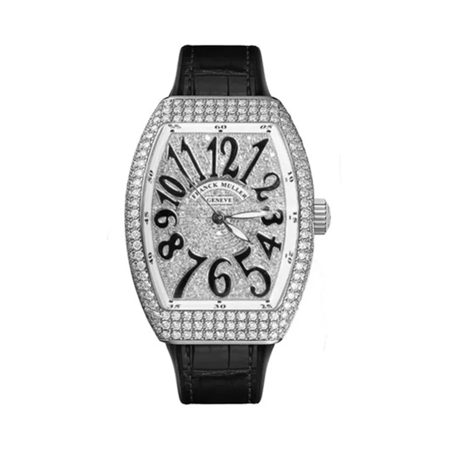 Đồng hồ - Đồng Hồ Nữ Franck Muller V32 Black Custom Diamond Màu Đen - Vua Hàng Hiệu