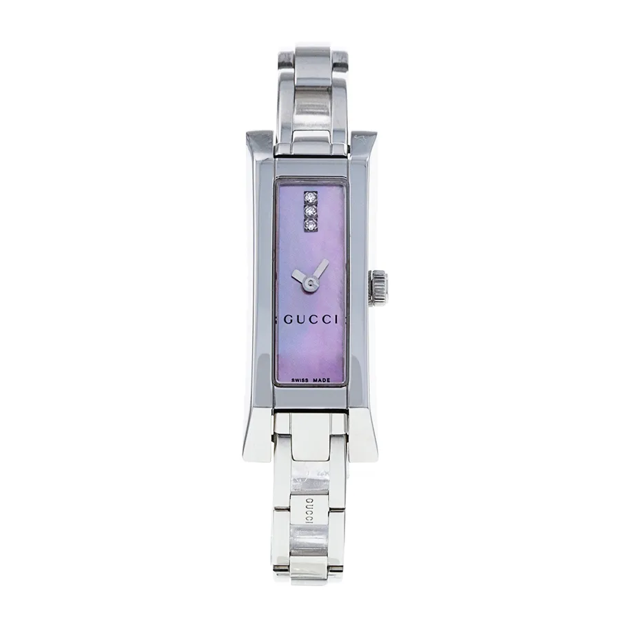 Đồng hồ Gucci - Đồng Hồ Nữ Gucci 110 Pink Mother of Pearl Diamond Dial YA110515 Màu Bạc - Vua Hàng Hiệu