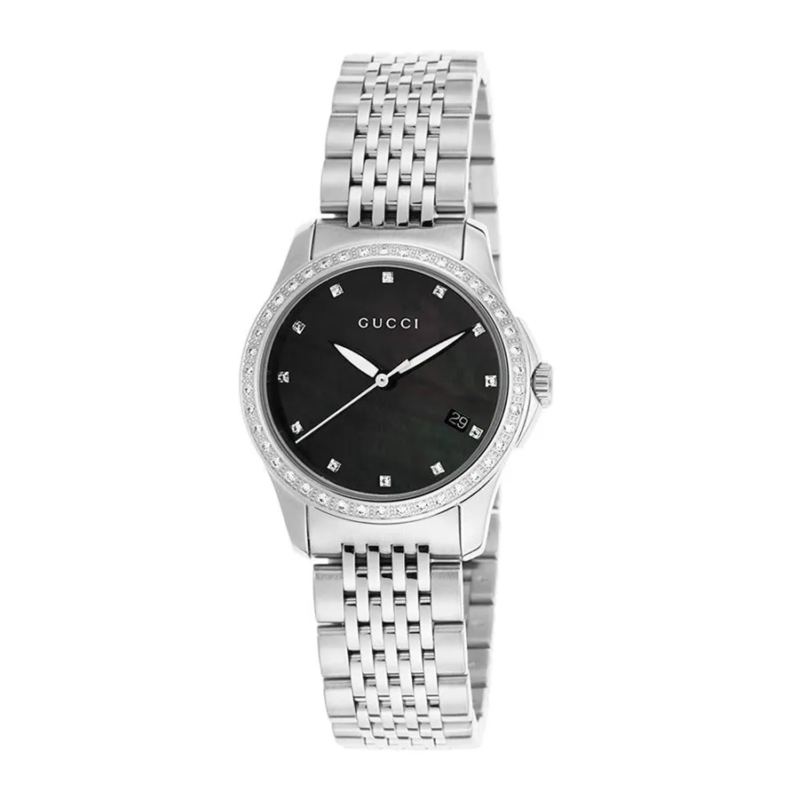 Đồng hồ Gucci - Đồng Hồ Nữ Gucci G-Timeless Diamond YA126509 Màu Bạc Đen - Vua Hàng Hiệu