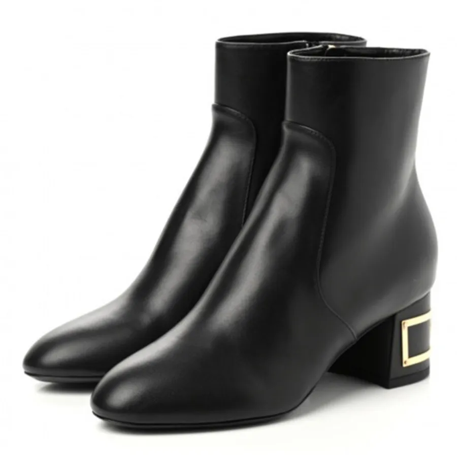 Giày Louis Vuitton - Giày Boot Nữ Louis Vuitton LV Bliss Ankle Màu Đen Size 35.5 - Vua Hàng Hiệu