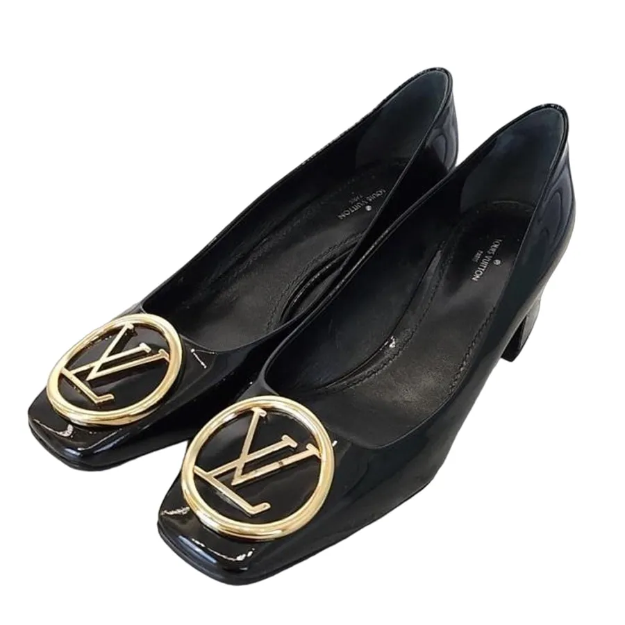 Giày Louis Vuitton - Giày Cao Gót Nữ Louis Vuitton LV Patent Madeleine Pumps Heels Màu Đen Size 37.5 - Vua Hàng Hiệu