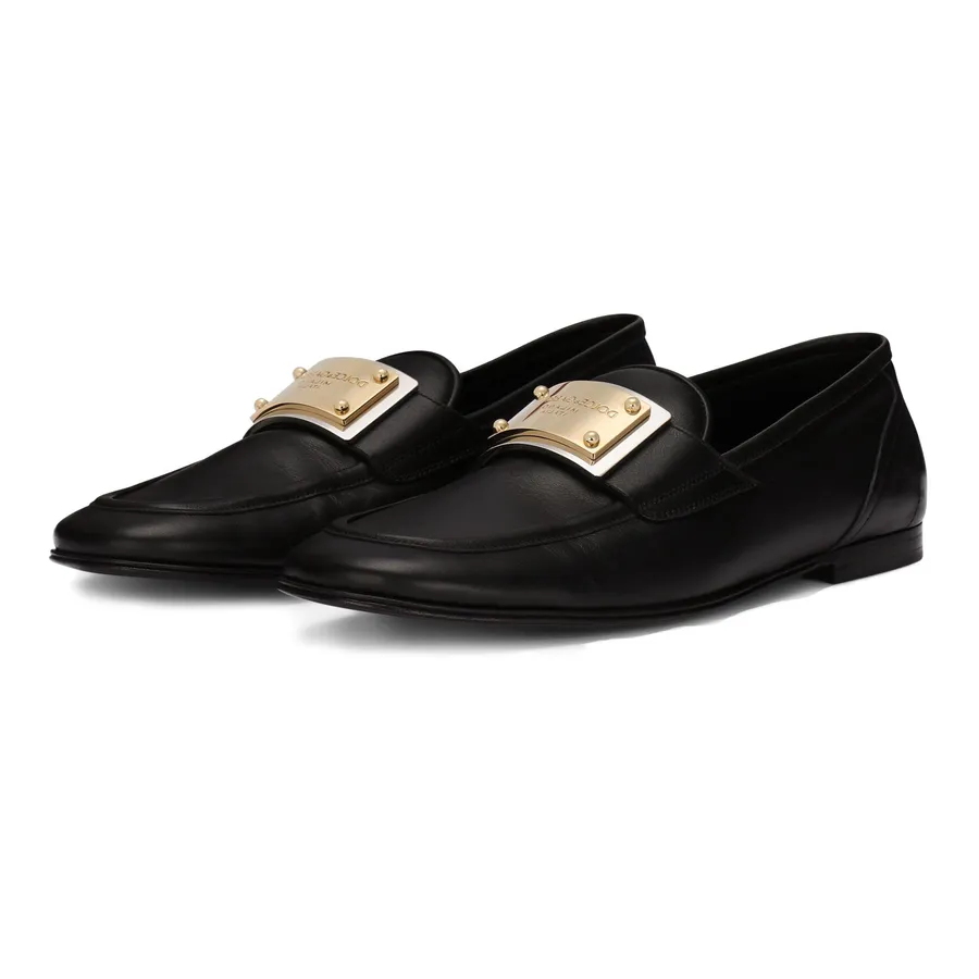 Dolce & Gabbana Giày lười - Giày Lười Dolce & Gabbana D&G Pantofola In Black A50483AE10280999 Màu Đen Size 39.5 - Vua Hàng Hiệu