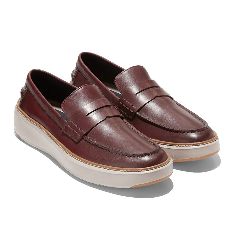 Giày Cole Haan - Giày Lười Nam Cole Haan Grandpro Topspin Penny Loafer Màu Đỏ Đun Size 41.5 - Vua Hàng Hiệu