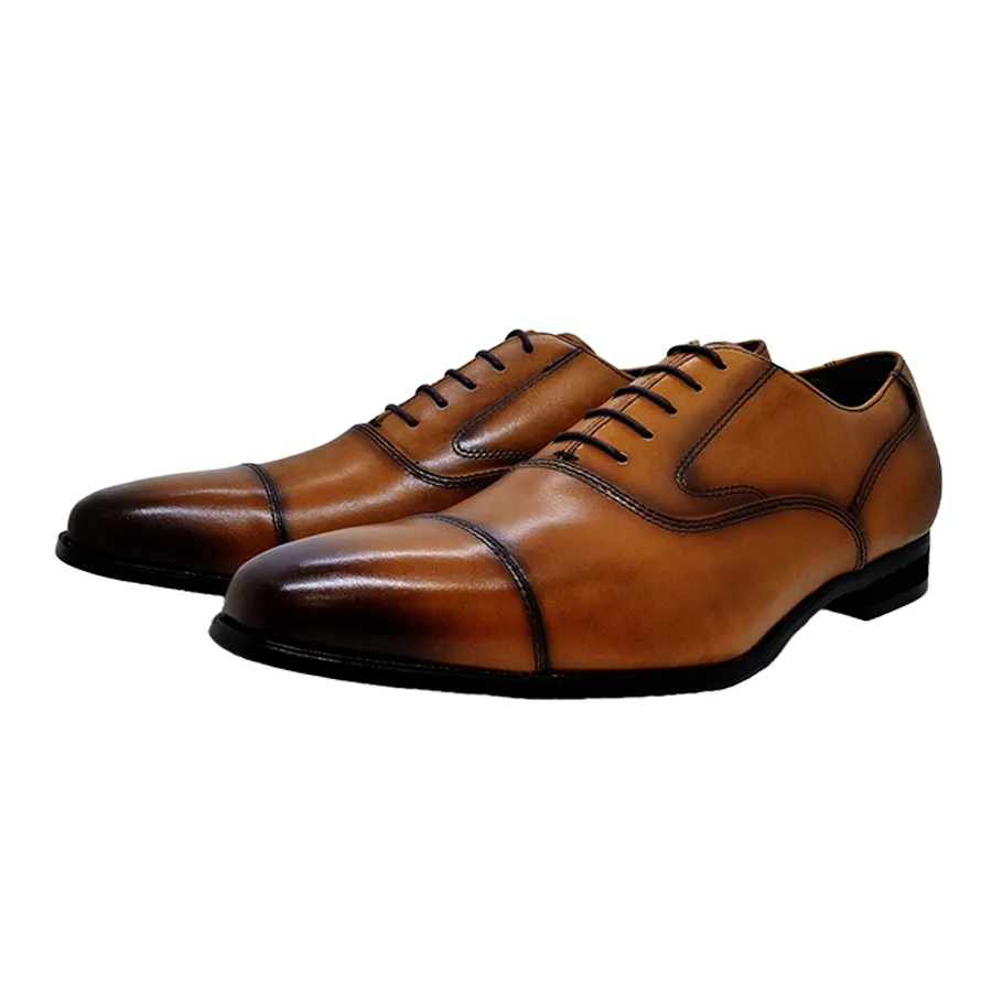 Madras Modello - Giày Tây Nam Madras Modello Leather Shoes 4061LBR Màu Nâu Sáng Size 40 - Vua Hàng Hiệu