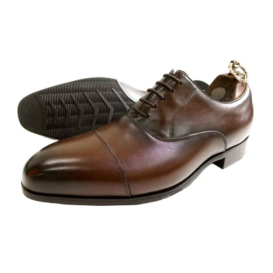 Giày Nhật Bản - Giày Tây Nam Madras Modello Leather Shoes DM9201T Dark Brown Màu Nâu Size 39 - Vua Hàng Hiệu