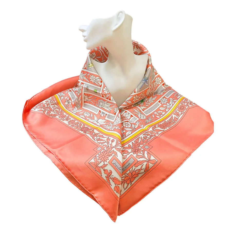 Thời trang Hermès - Khăn Nữ Hermès Scarf Silk 90 Phối Màu - Vua Hàng Hiệu