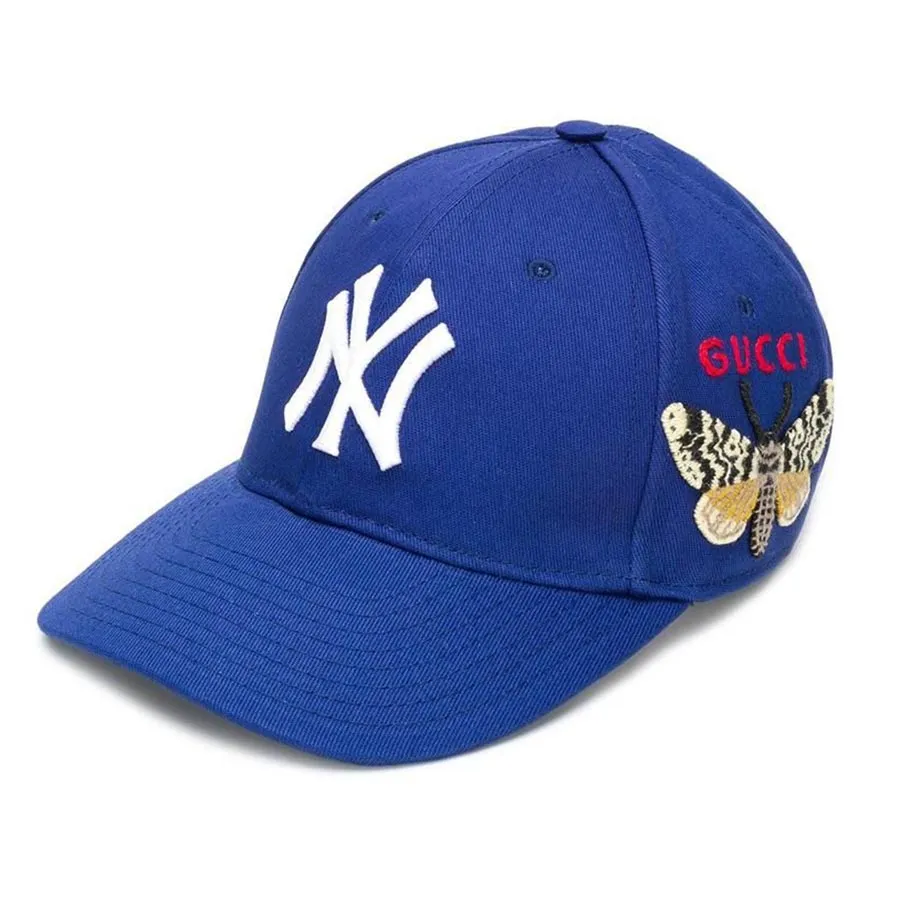 Mũ nón Gucci Mũ lưỡi trai - Mũ Gucci Baseball With Ny Yankees With Patch Cap Màu Xanh Blue - Vua Hàng Hiệu