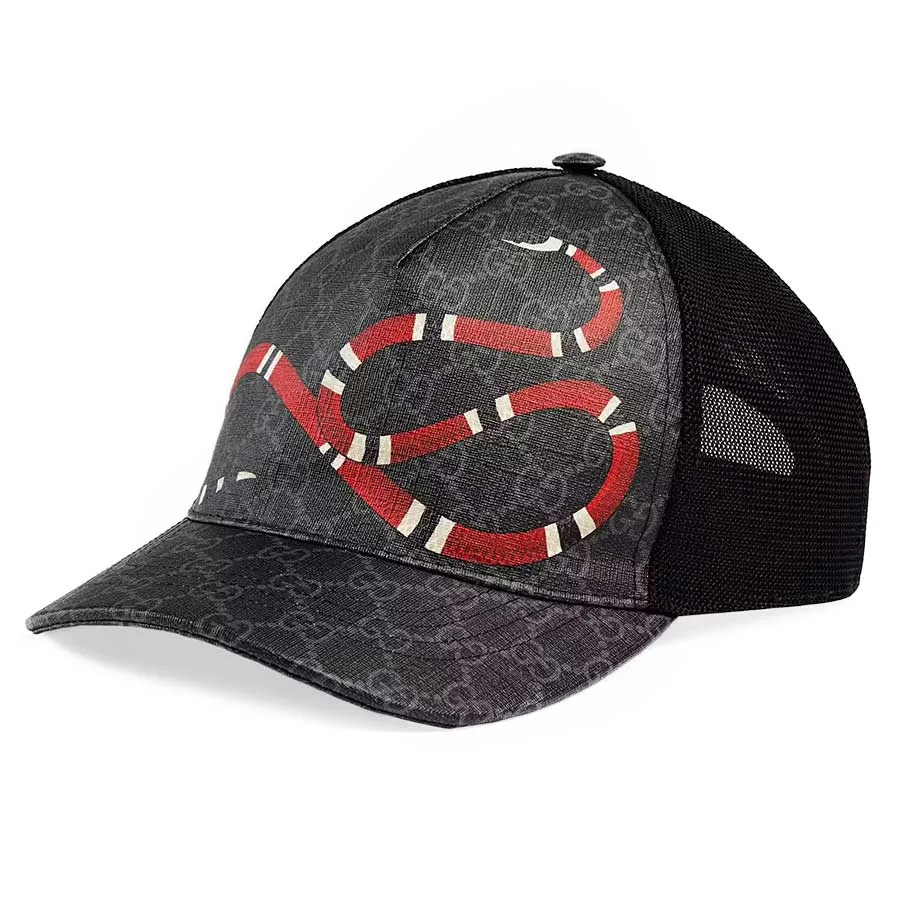 Mũ nón Gucci Mũ lưỡi trai - Mũ Gucci Kingsnake PSAG100603 Baseball Print 426887 4HB10 1060 Màu Đen Size S - Vua Hàng Hiệu