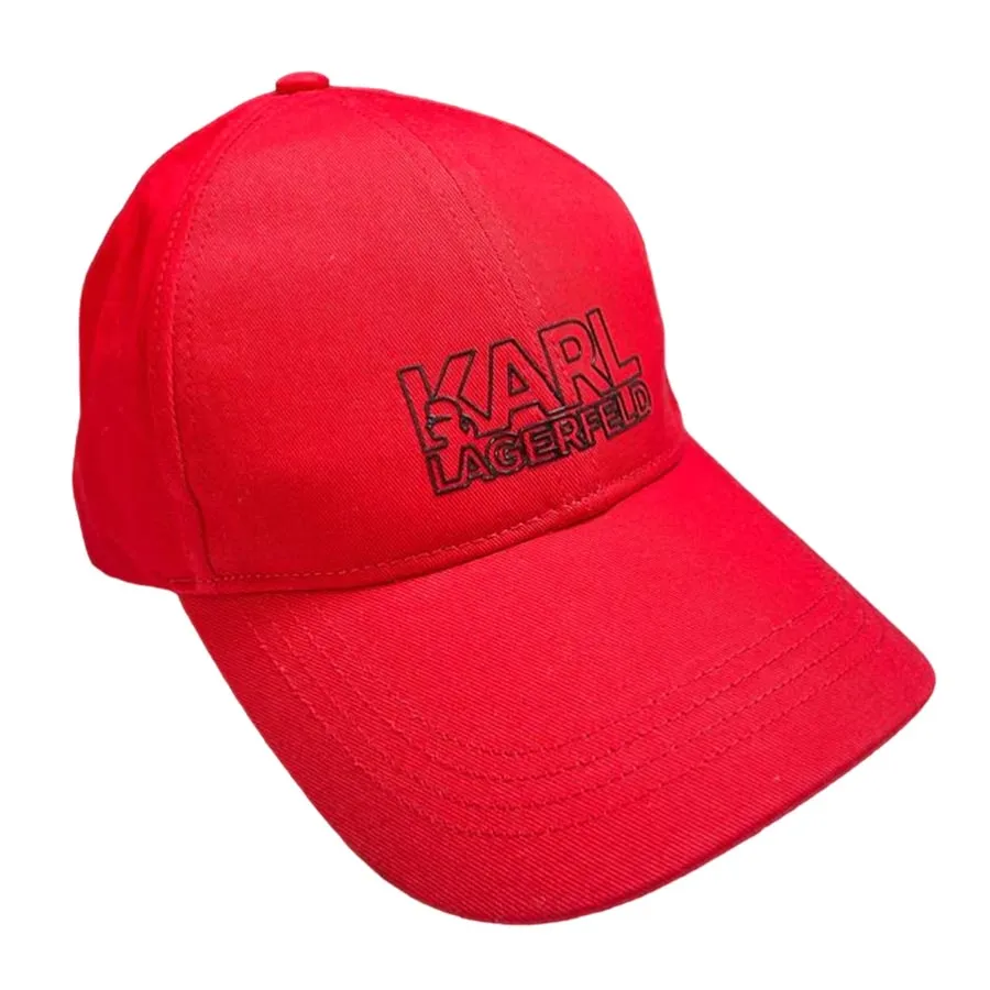 Mũ nón Đỏ - Mũ Karl Lagerfeld Red K Ikonik Baseball Cap Màu Đỏ - Vua Hàng Hiệu