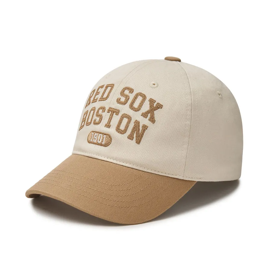 Mũ nón MLB Be - Mũ MLB Boston Red Sox 3ACPVL14N-43BGD Phối Màu Be - Vua Hàng Hiệu