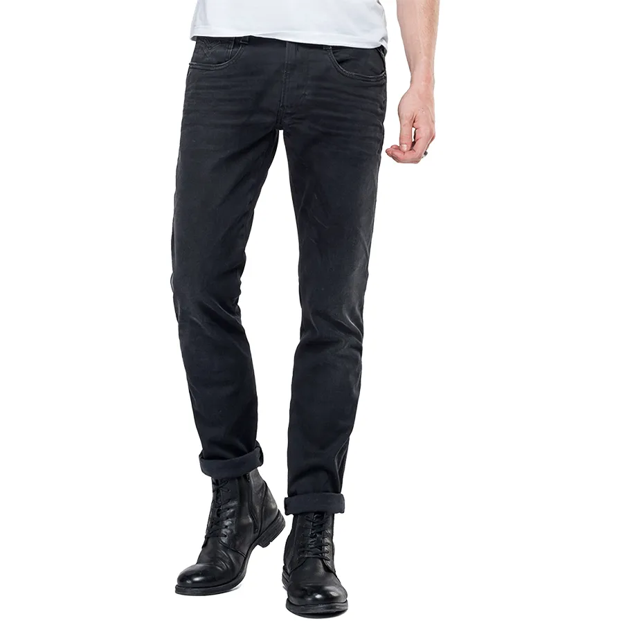 Replay - Quần Jean Nam Replay Slim Fit Hyperflex Anbass Jeans Clouds M914 Màu Đen Size 31 - Vua Hàng Hiệu