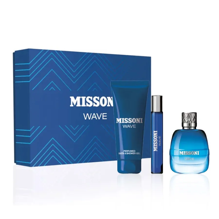 Nước hoa Citrus Aromatic - hương thơm cam, chanh, thảo mộc - Set Nước Hoa Nam Missoni Wave Pour Homme (EDT 100ml + EDT 10ml + Sữa Tắm 150ml) - Vua Hàng Hiệu