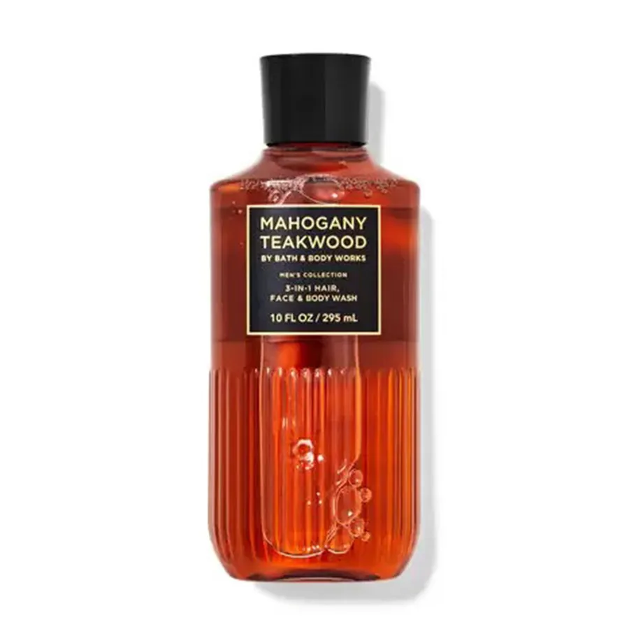 Mỹ phẩm Nam - Sữa Tắm Cho Nam Bath & Body Works Mahogany Teakwood Men's Collection 3 In 1 Hair Face Body Wash 295ml - Vua Hàng Hiệu