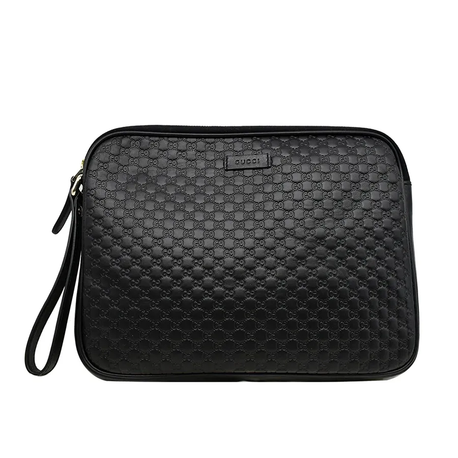 Túi Cầm Tay Nam Gucci Supreme Canvas Interlocking GG Pouch Màu Đen D-QN