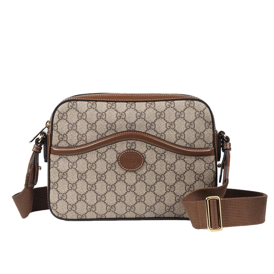Túi Đeo Chéo Gucci Messenger With Interlocking G 675891 92THG 8563 Màu Nâu