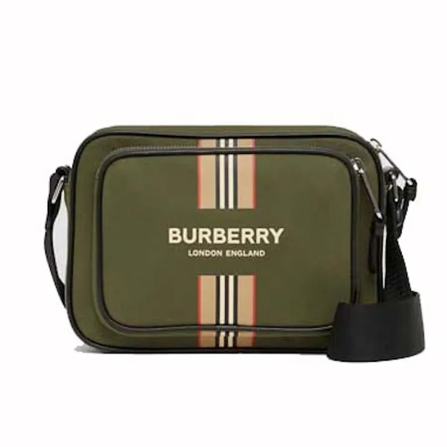 Burberry Xanh - Túi Đeo Chéo Nam Burberry Logo And Icon Stripe Print Econyl Crossbody Bag Màu Xanh - Vua Hàng Hiệu
