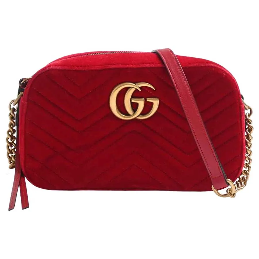 Túi xách - Túi Đeo Chéo Nữ Gucci GG Marmont Shoulder Bag Red Màu Đỏ - Vua Hàng Hiệu