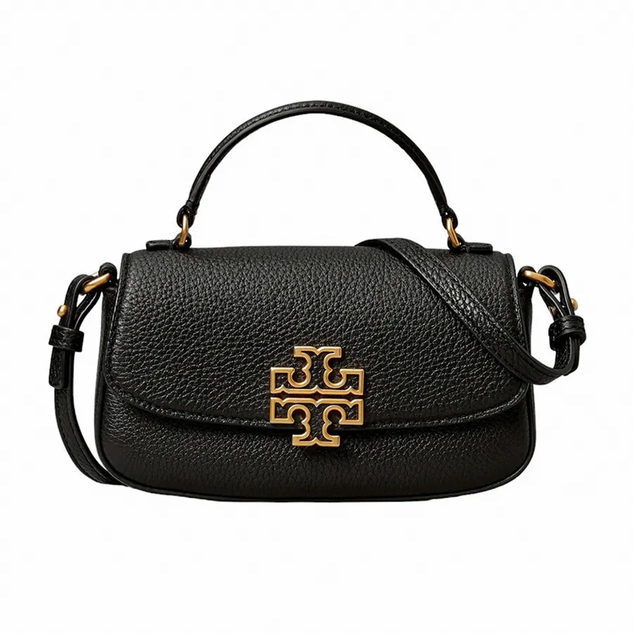 Tory Burch - Túi Đeo Chéo Nữ Tory Burch Britten Mini Top Handle Leather Crossbody Màu Đen - Vua Hàng Hiệu