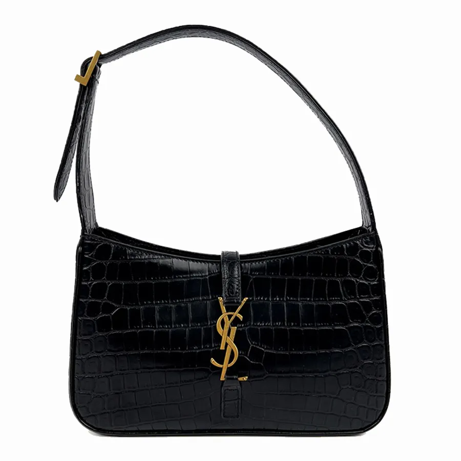 Túi Đeo Vai Nữ Yves Saint Laurent YSL Le Croc Effect Leather Shoulder Bag  Màu Đen