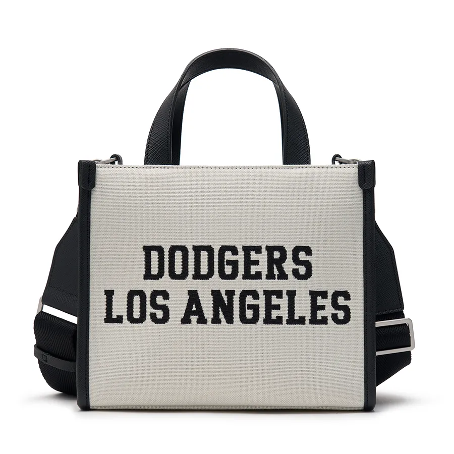 Túi Tote MLB Varsity Jacquard LA Dodgers 3AORS024N-07CRM Màu Đen Xám