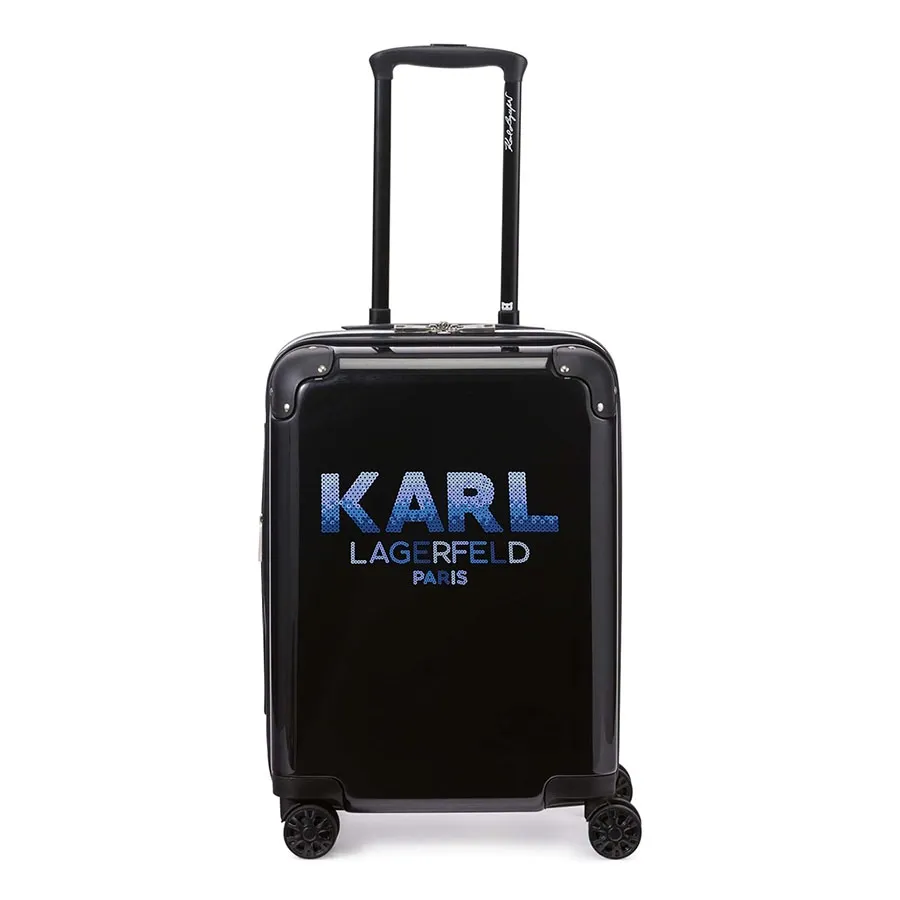 Túi xách Vali - Vali Karl Lagerfeld Paris 20 Sequin Hardside Spinner Suitcase Màu Đen Size 20 - Vua Hàng Hiệu