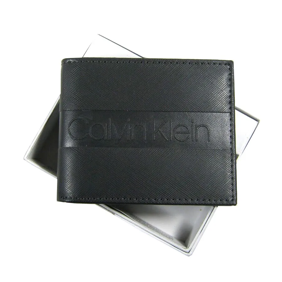 Túi xách Calvin Klein - Ví Nam Calvin Klein CK Leather Men's Wallet 31KA220004 Màu Đen - Vua Hàng Hiệu