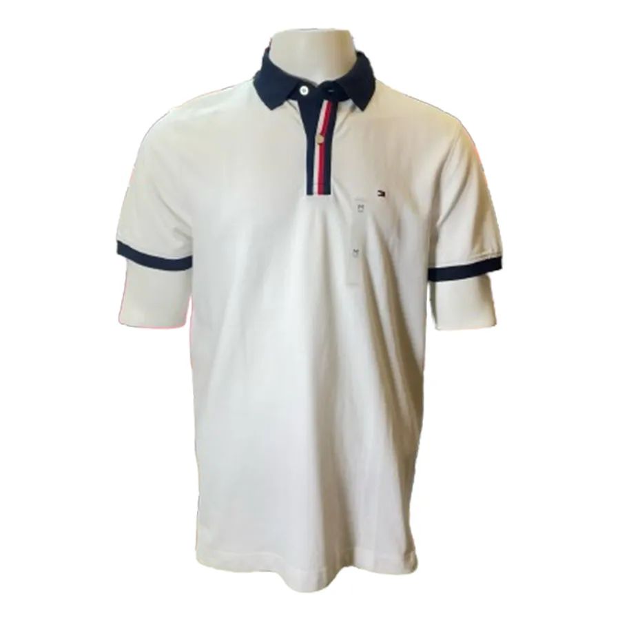 Tommy Hilfiger Cotton / Polyester - Áo Polo Nam Tommy Hilfiger 78J8700 101 - GD04 Màu Trắng Size M - Vua Hàng Hiệu