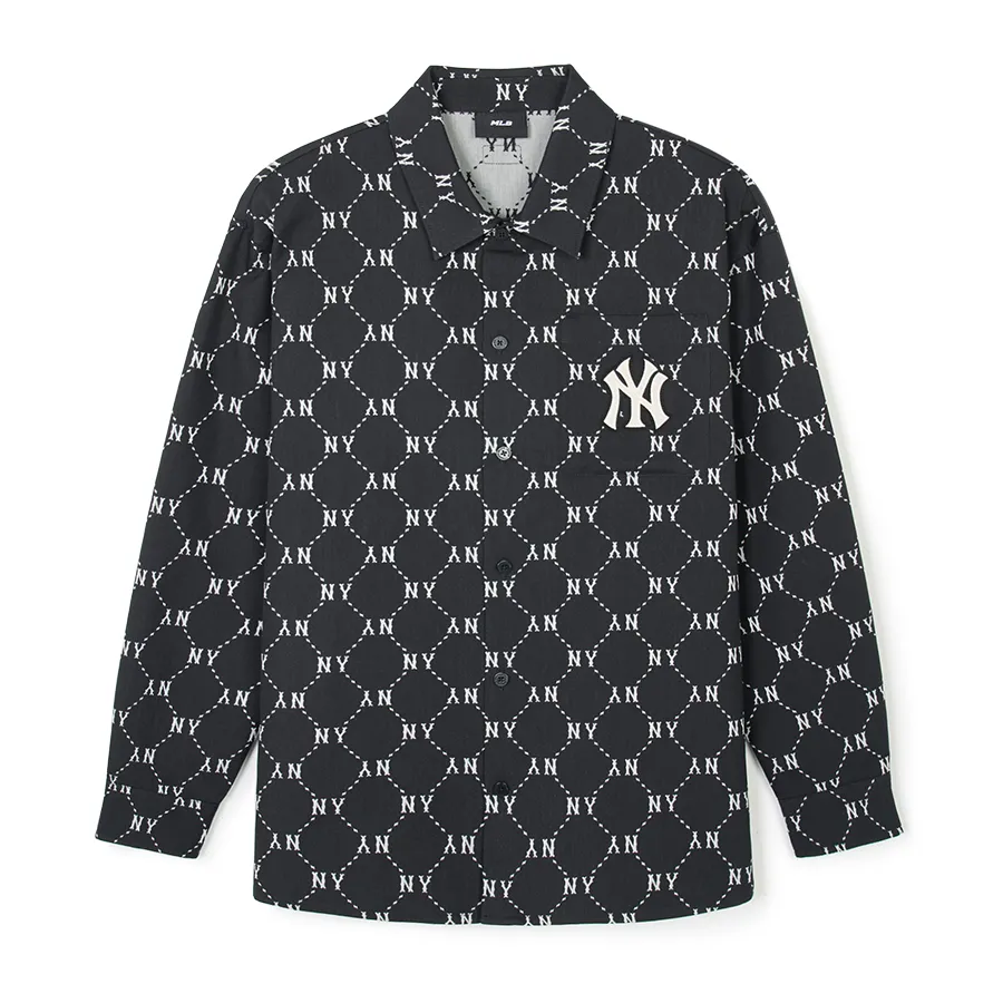 Áo Sơ Mi MLB Diamond Monogram Jacquard New York Yankees