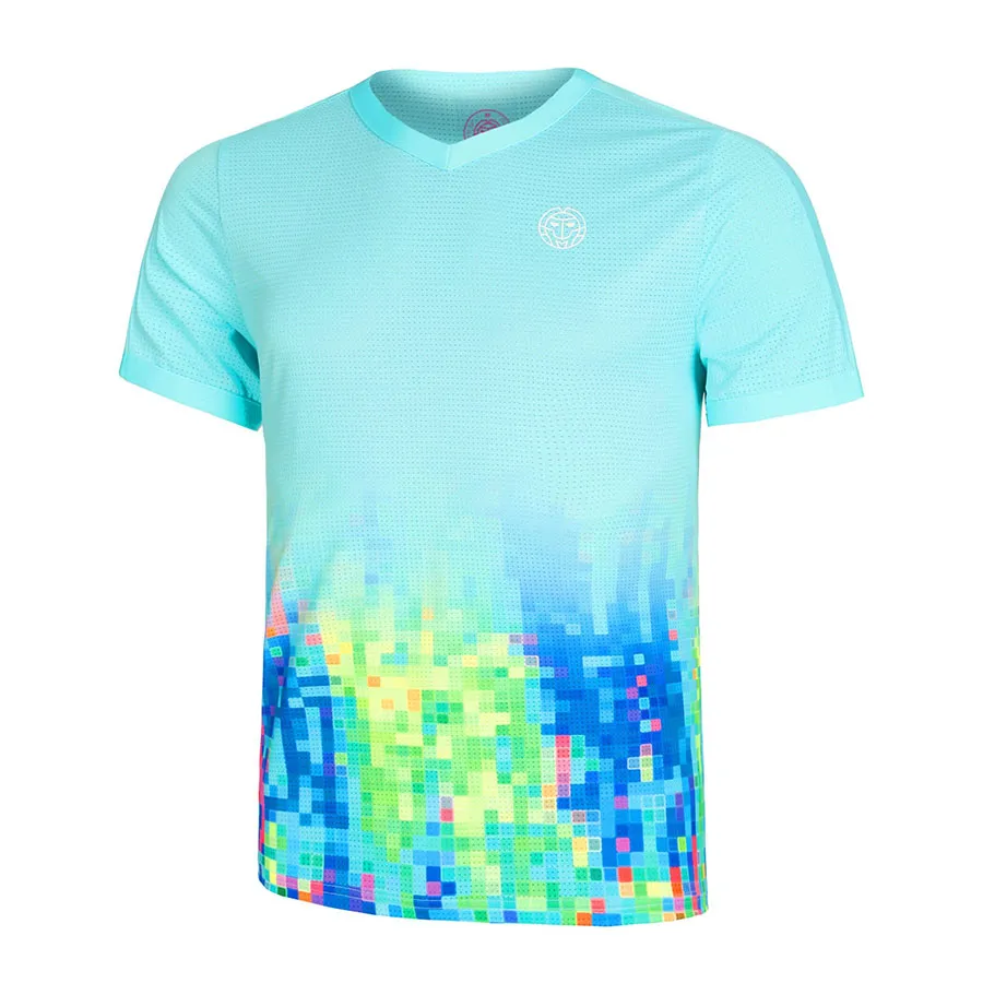 Áo Thun Nam Bidi Badu Melbourne 2024 V-Neck Tee Tshirt Màu Xanh Blue Size XS