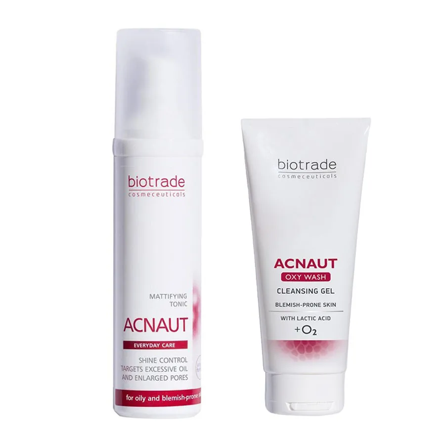 Sữa Rửa Mặt Biotrade - Combo Sữa Rửa Mặt + Nước Hoa Hồng Biotrade Acnaut Oxy Wash Cleansing & Acnaut Mattifying Tonic (200ml + 60ml) - Vua Hàng Hiệu