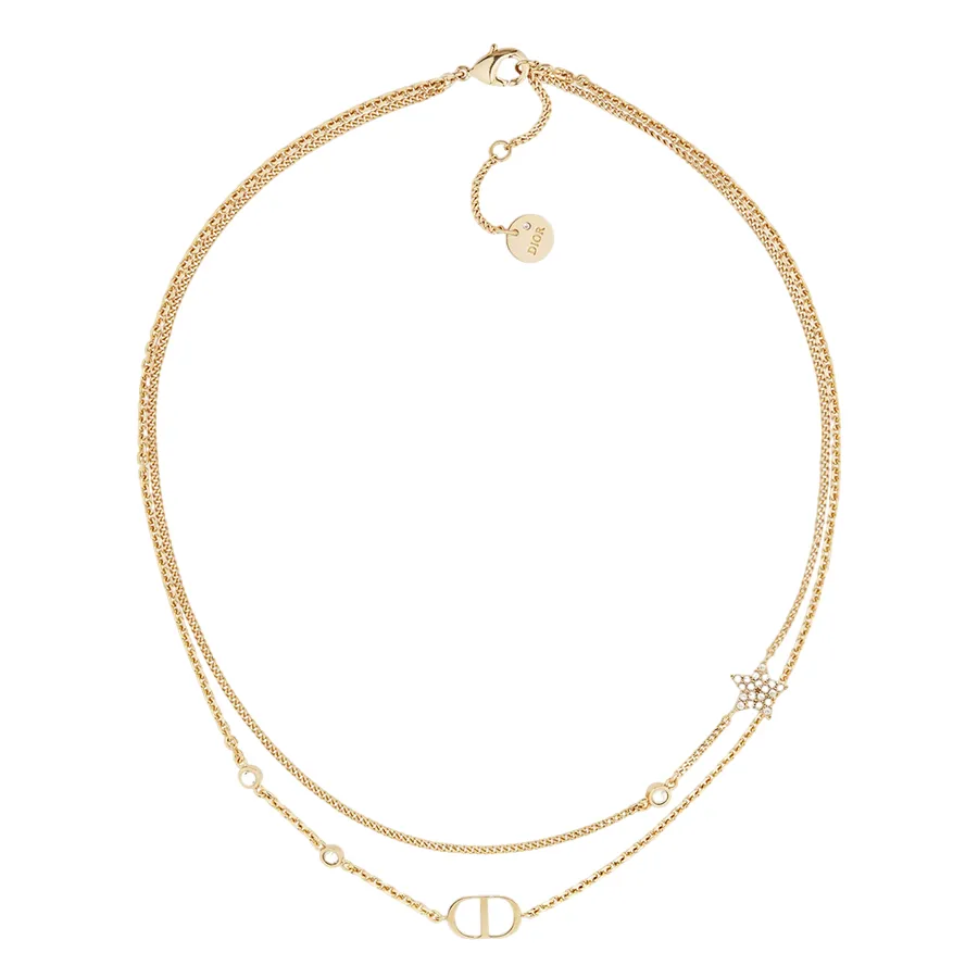 Dây Chuyền Nữ Dior Petit CD Necklace Gold Plated x Rhinestone Gold Màu Vàng Gold