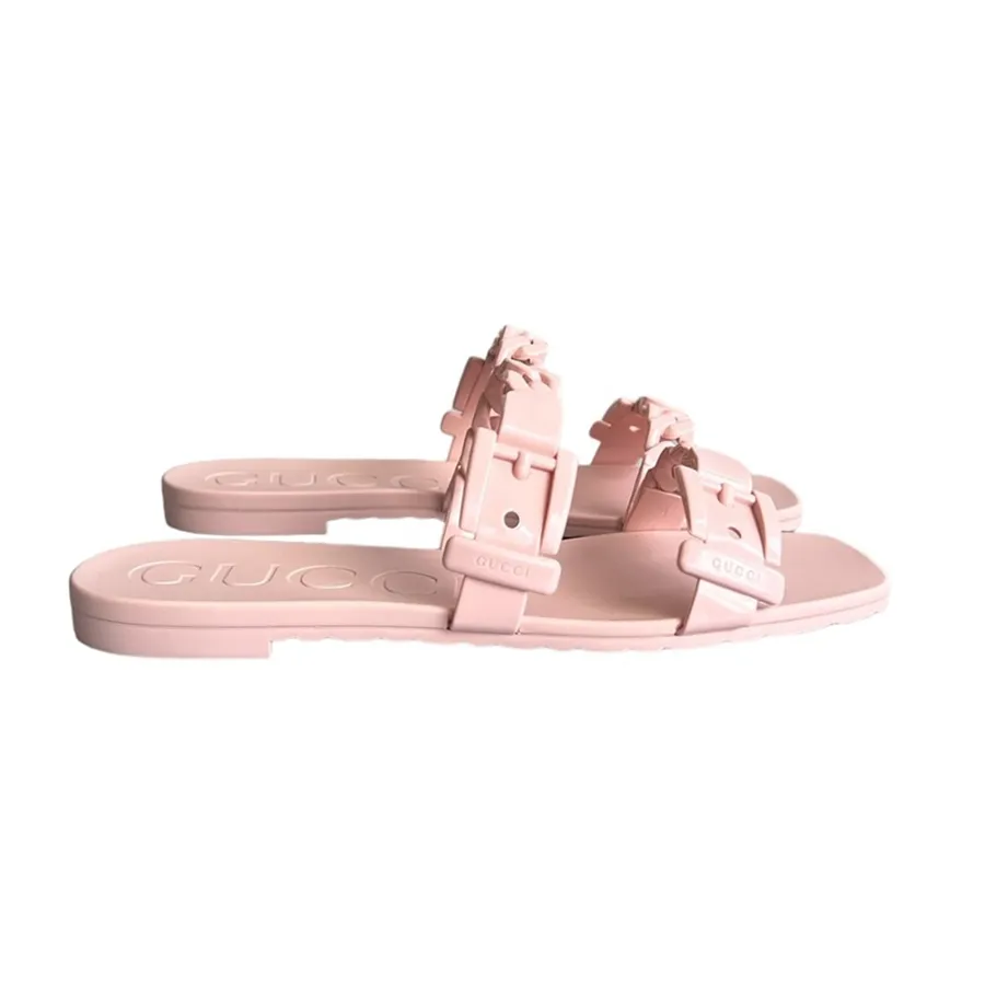 Dép Nữ Gucci Pink Rubber Sandals Màu Hồng Size 37 - Main Image