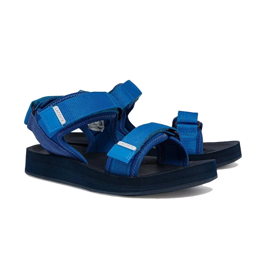 Dép Lacoste - Dép Sandal Lacoste Flip-Flop Textile Logo Strap Màu Xanh Size 43 - Vua Hàng Hiệu