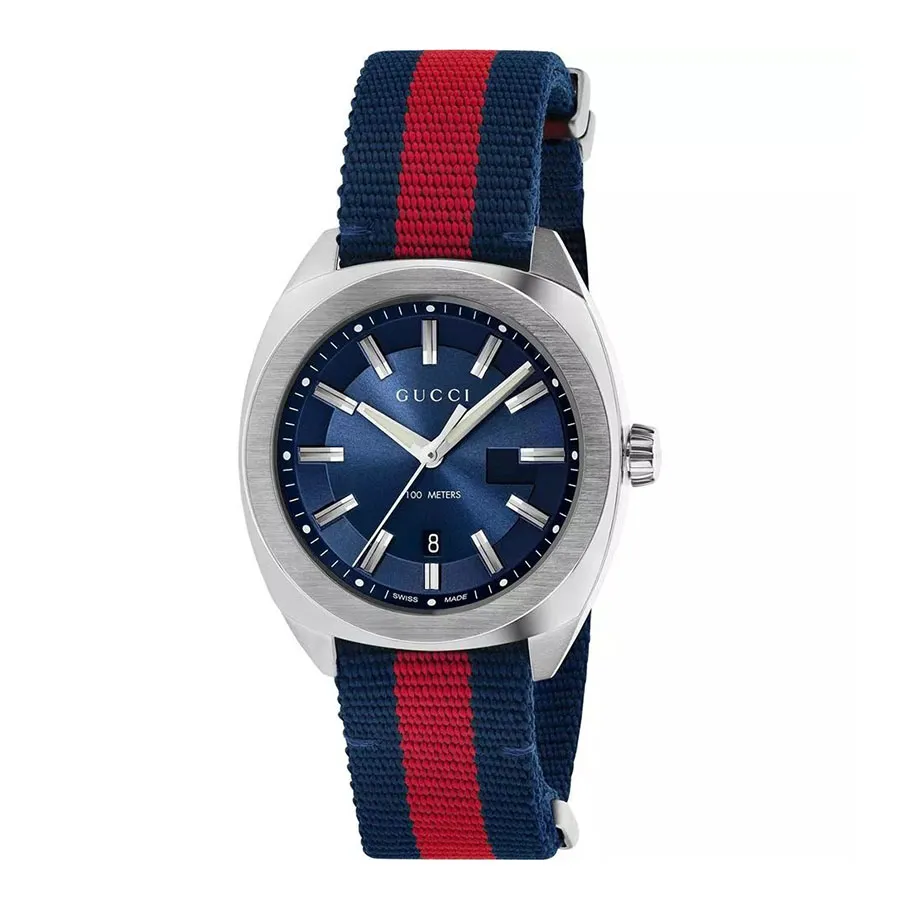 Đồng hồ Gucci - Đồng Hồ Nam Gucci Blue Dial Men's Watch YA142304 Màu Xanh Blue - Vua Hàng Hiệu