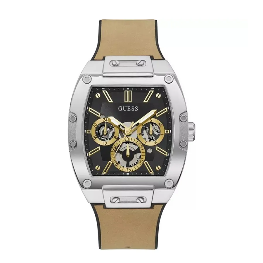 Đồng hồ - Đồng Hồ Nam Guess Phoenix Silver Watch GW0202G3 43mm Màu Nâu - Vua Hàng Hiệu