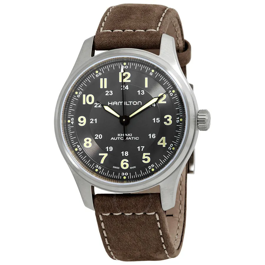 Đồng hồ Order - Đồng Hồ Nam Hamilton Khaki Field Automatic Black Dial Men's Watch H70545550 Màu Nâu - Vua Hàng Hiệu
