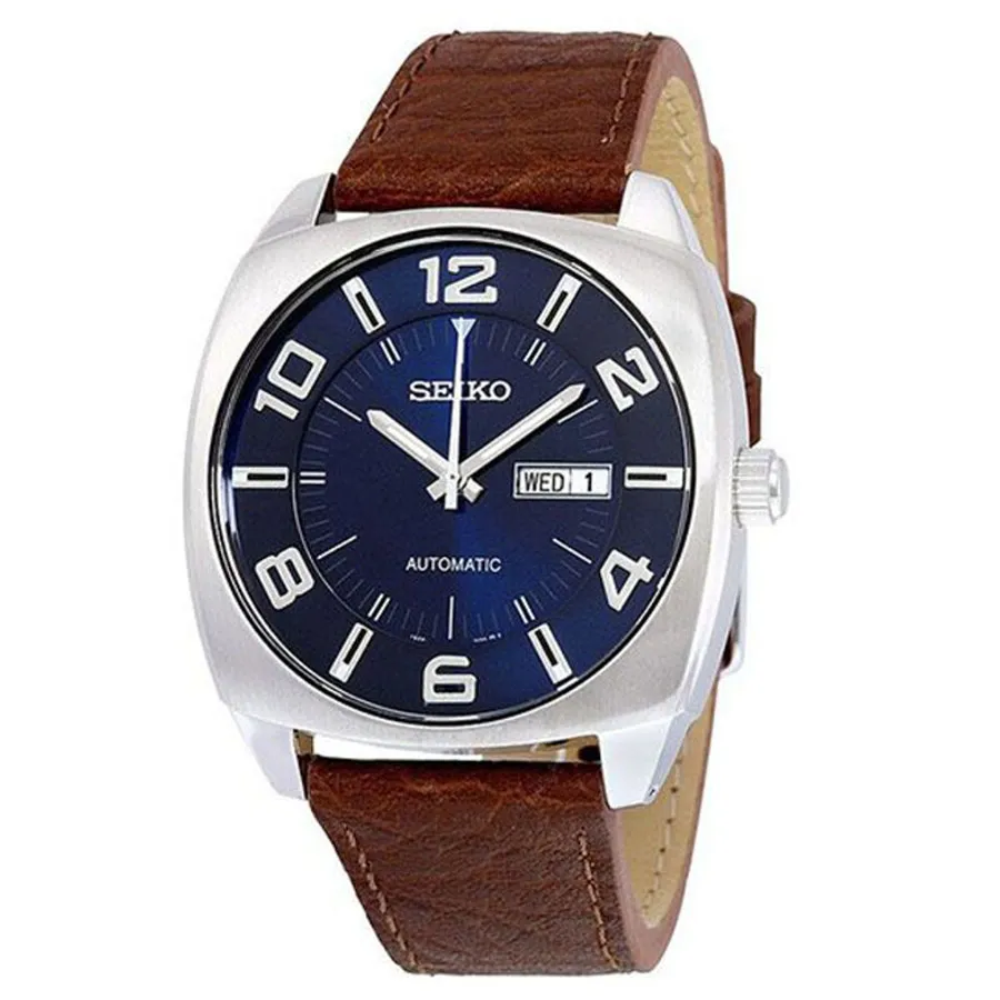 Đồng Hồ Nam Seiko Recraft Automatic Blue Dial Brown Leather Men's Watch SNKN37 Màu Nâu