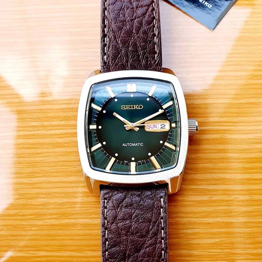 Đồng Hồ Nam Seiko Recraft Automatic Green Dial Brown Leather Men's