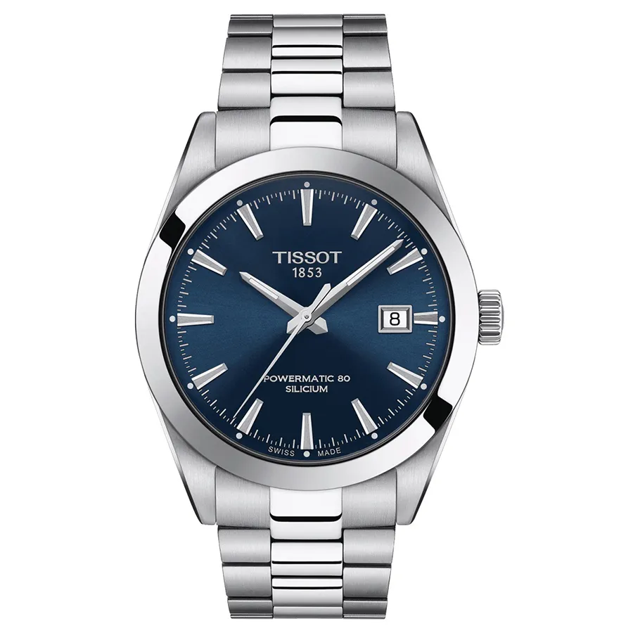 Đồng Hồ Nam Tissot Powermatic 80 Automatic Blue Dial Men's Watch  Màu Xanh Bạc