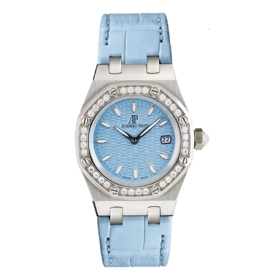 Audemars Piguet - Đồng Hồ Nữ Audemars Piguet Royal Oak Lady Jewellery Watch Blue Leather 67601ST Màu Xanh Dương - Vua Hàng Hiệu