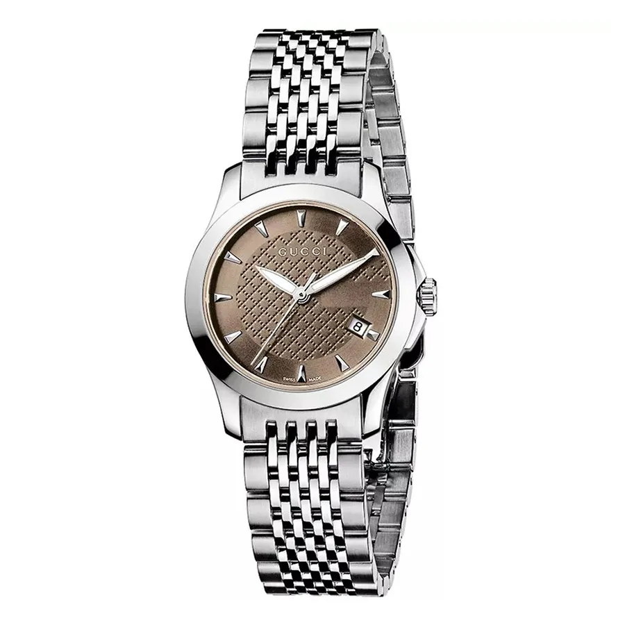 Đồng hồ Gucci - Đồng Hồ Nữ Gucci G-Timeless Ladies Watch Brown Dial Stainless-Steel YA126503 Màu Bạc Nâu - Vua Hàng Hiệu