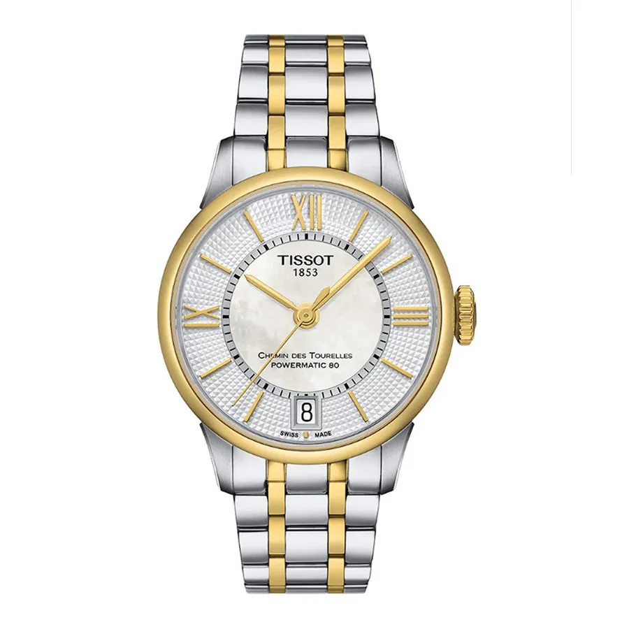 Đồng Hồ Nữ Tissot T-Classic Mother Of Pearl Dial Ladies Watch T099.207.22.118.00 Màu Demi (Vàng-Bạc)