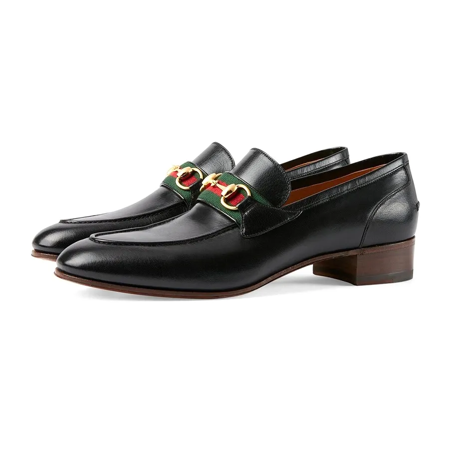 Giày Gucci Giày lười - Giày Lười Nam Gucci Loafer With Horsebit Black 655579 Màu Đen Size 5 - Vua Hàng Hiệu