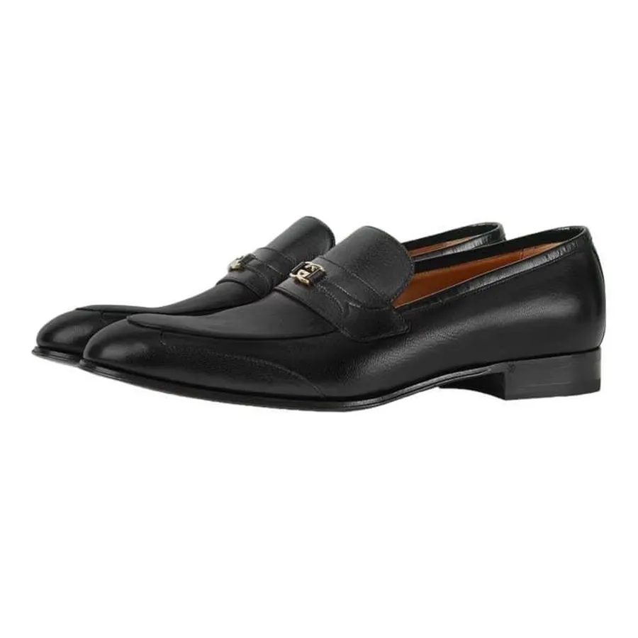 Giày Gucci - Giày Lười Nam Gucci Loafer With Interlocking G Black 692253 Màu Đen Size 5.5 - Vua Hàng Hiệu