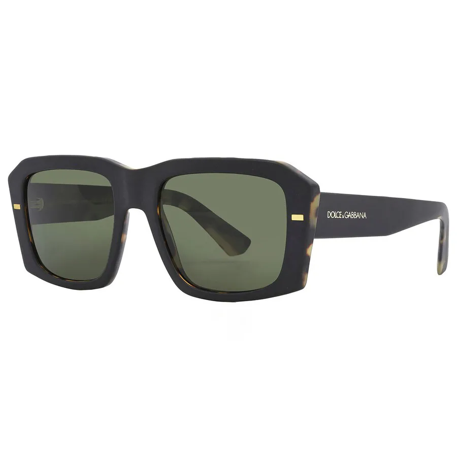 Kính mắt Mã giảm giá - Kính Mát Nam Dolce & Gabbana D&G Dark Green Square Men's Sunglasses DG4430 340471 54 Màu Xanh Đen - Vua Hàng Hiệu